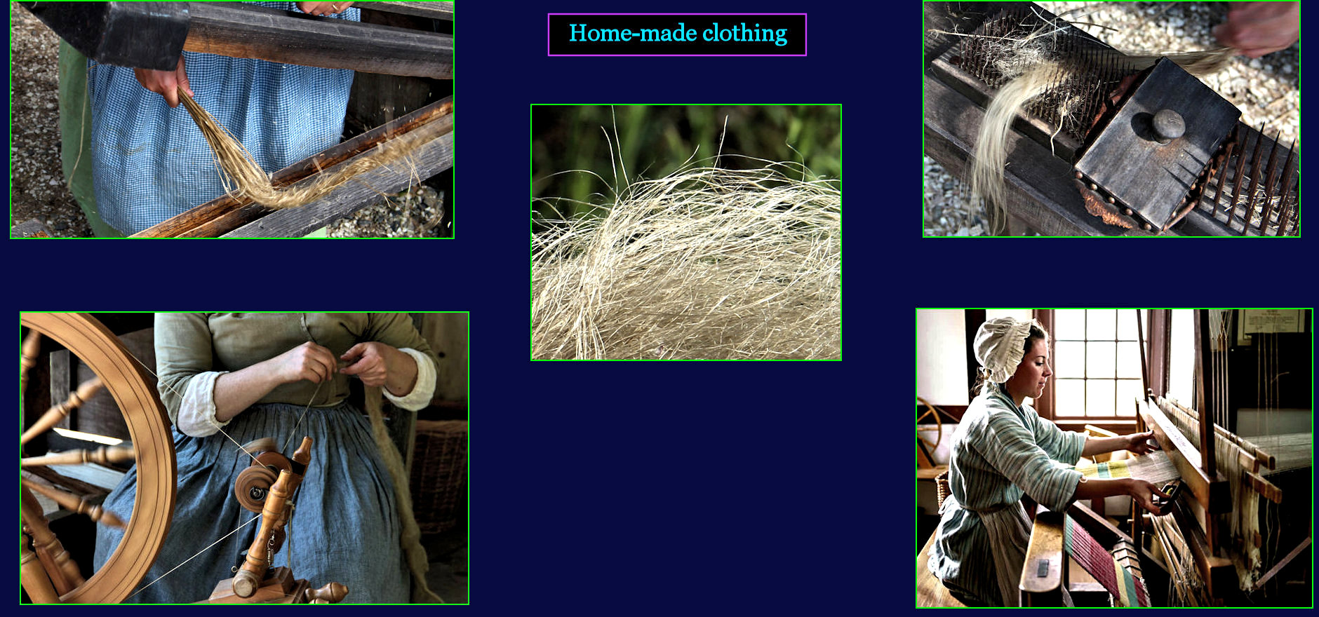 Homespun Clothing, 1700